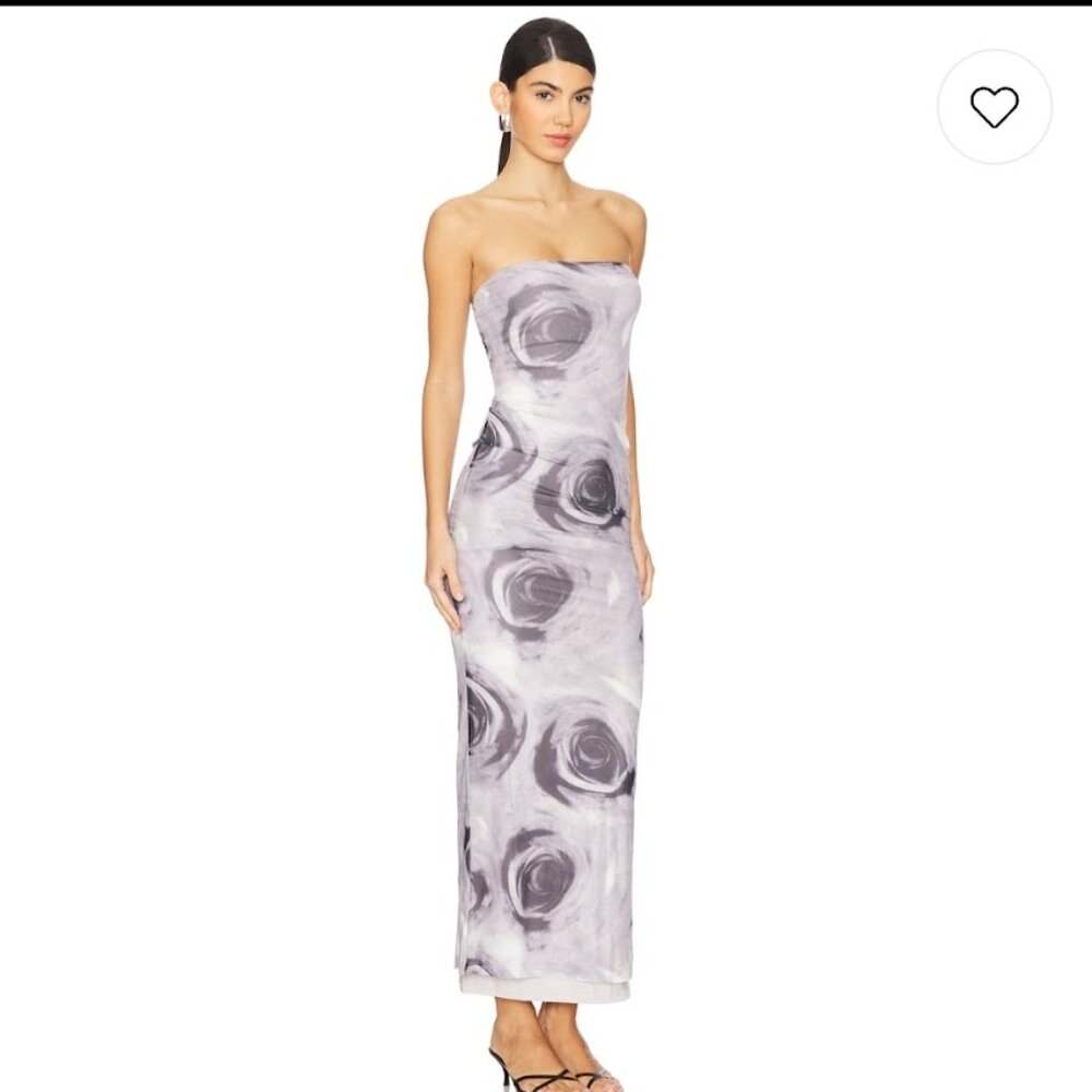 NWT MORE TO COME Oksana Gown Black Floral Dress Size S - Picture 3 of 10
